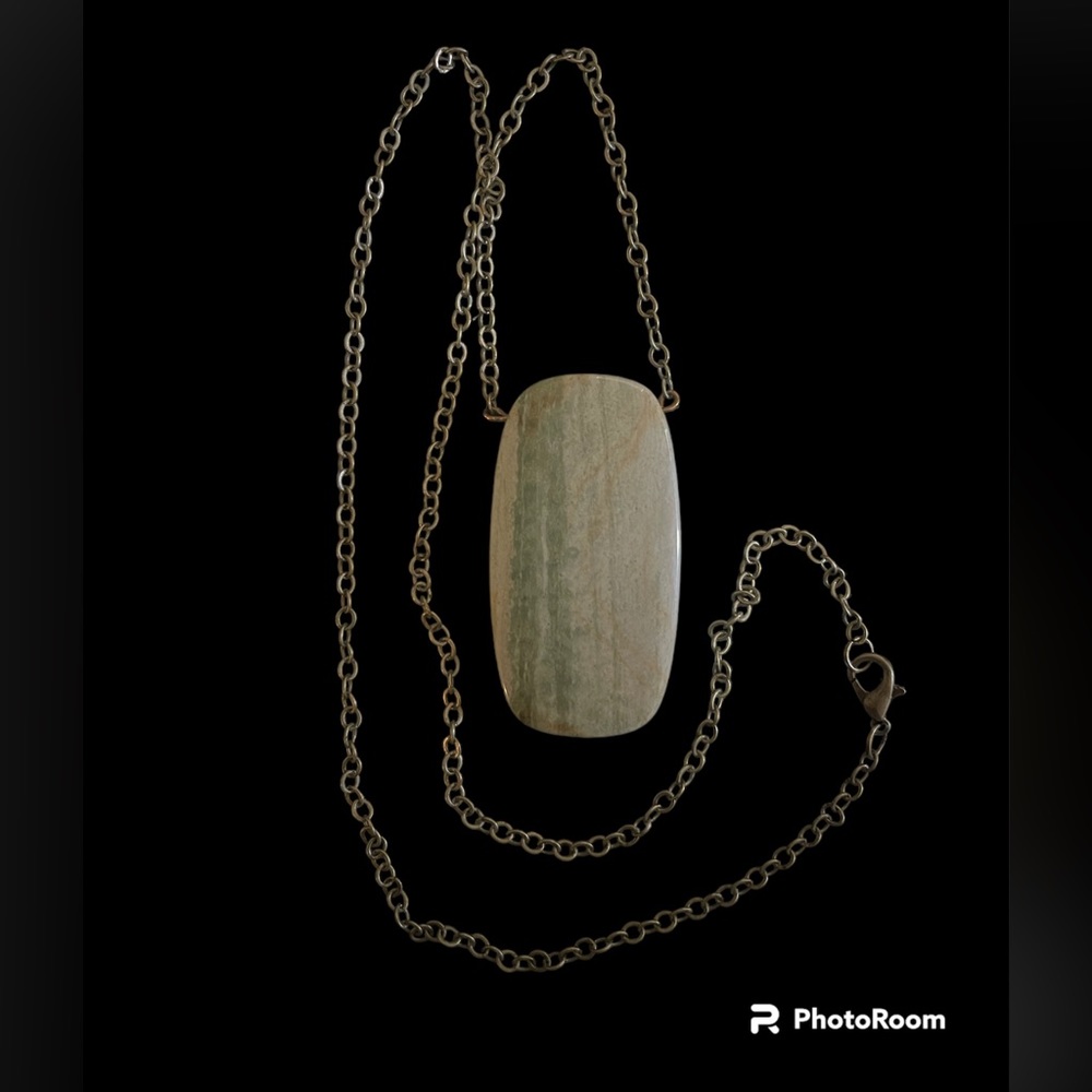 Wave Jasper Pendant Necklace